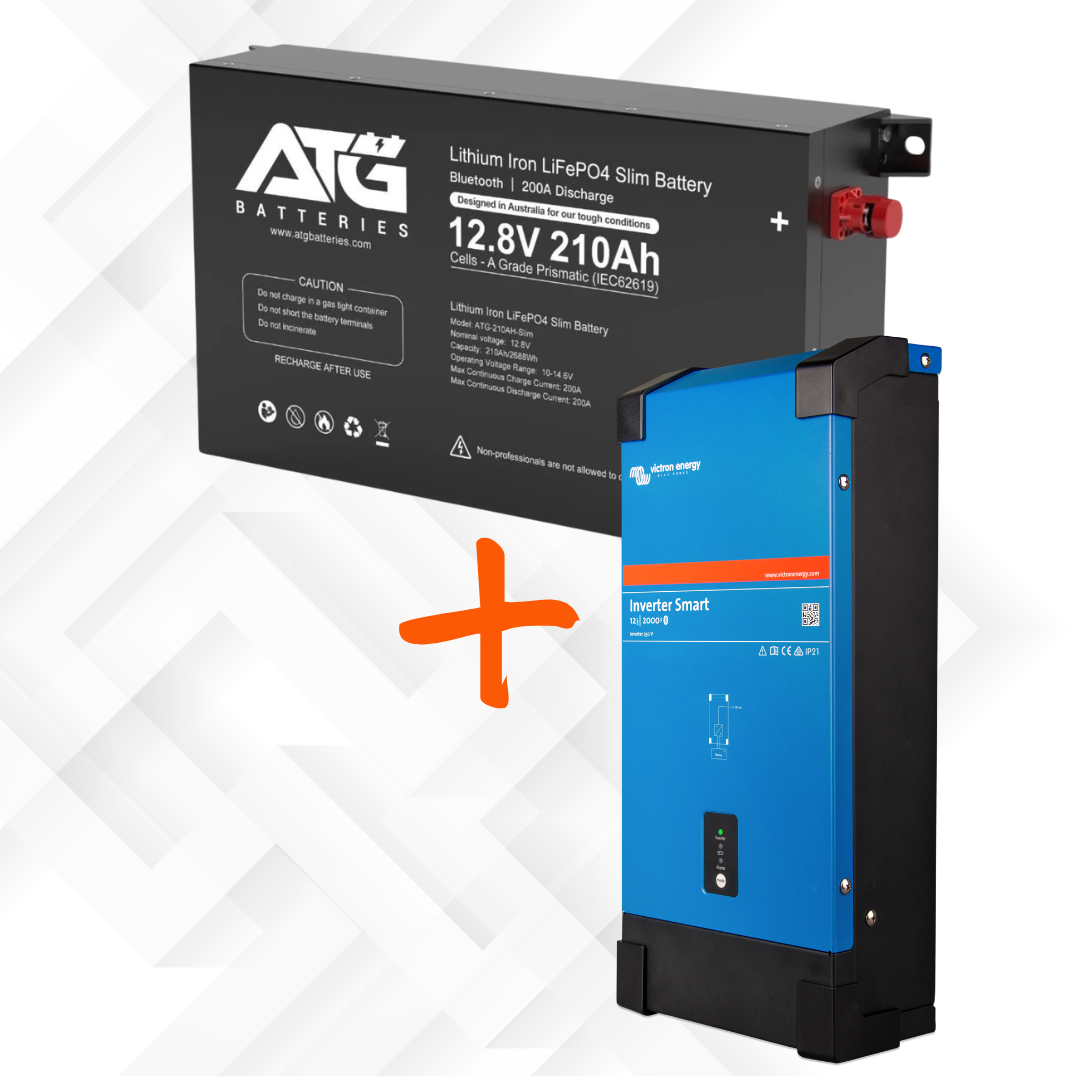ATG 12V 210AH Lithium Battery & Victron 12/2000 Inverter.