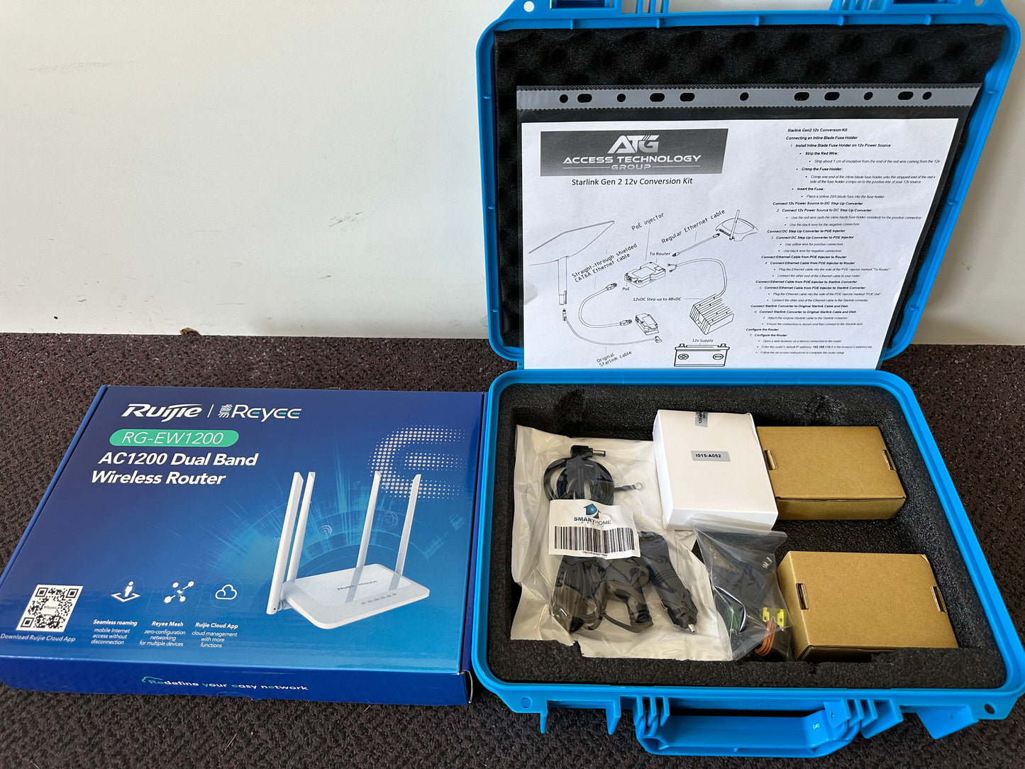Starlink 12 Volt Power Conversion kit Plug and play with 12V Ruijie Router GEN2
