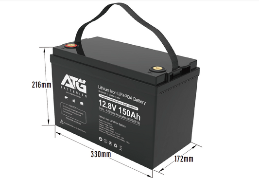 ATG 150AH 12V LiFePO4 Battery W/Bluetooth