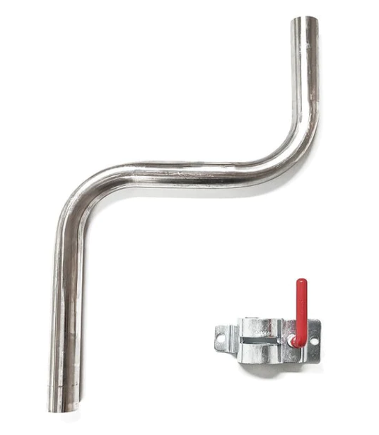 S Bend Pole with Draw Bar Mount