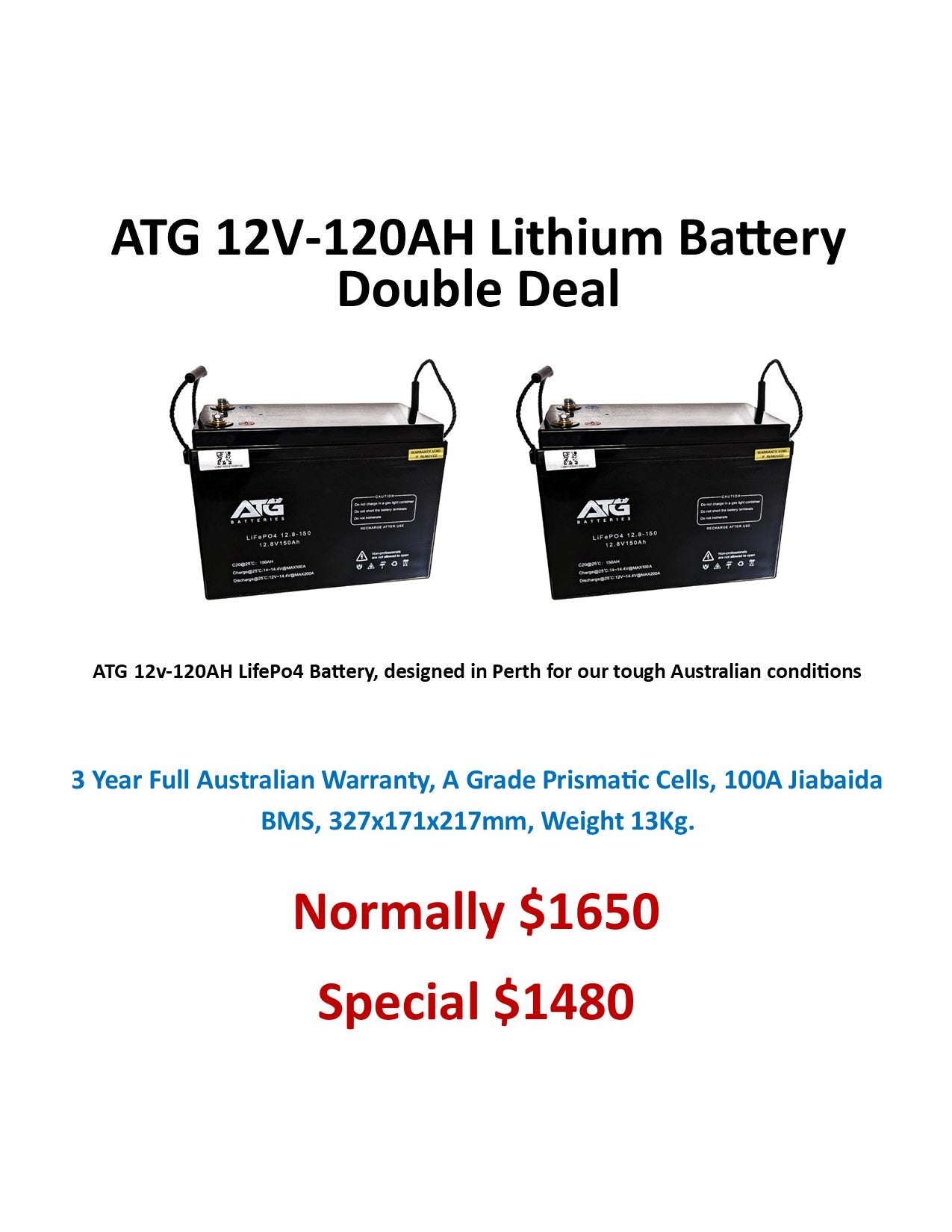 ATG 12V-120AH Double Deal