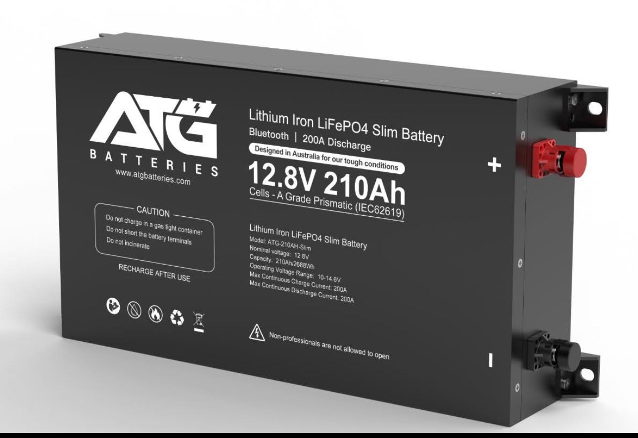 ATG 12V 210AH LifePo4 Lithium Battery w/bluetooth