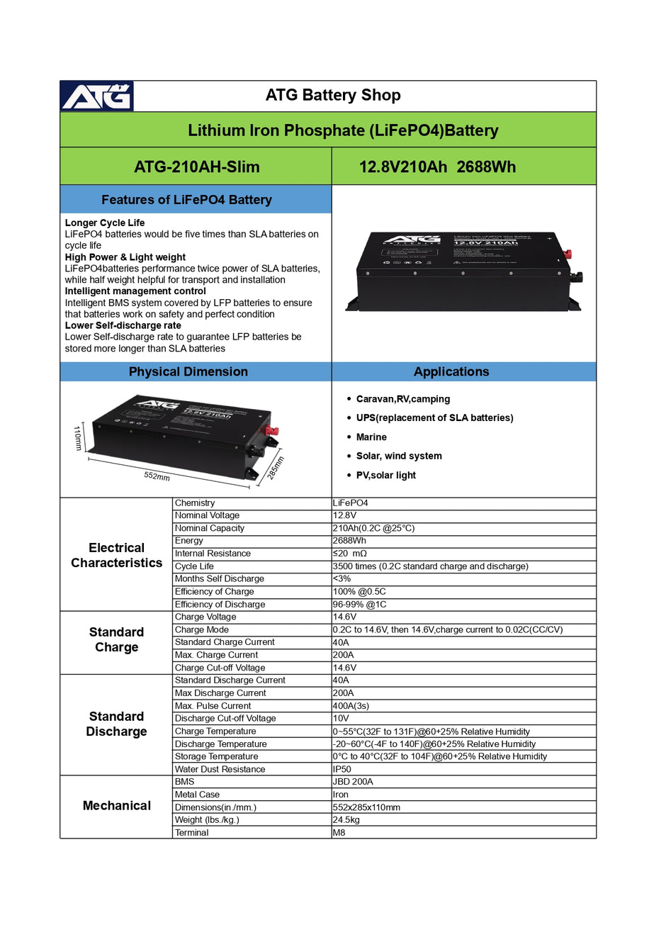 Atg Unit 12V Lithium Batteries (LifePo4) – ATG Battery Shop