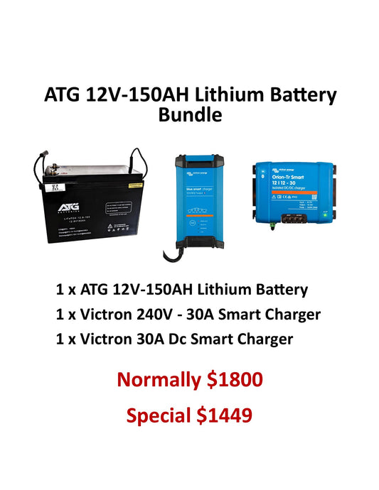 150AH ATG Battery & Victron Charger Combo